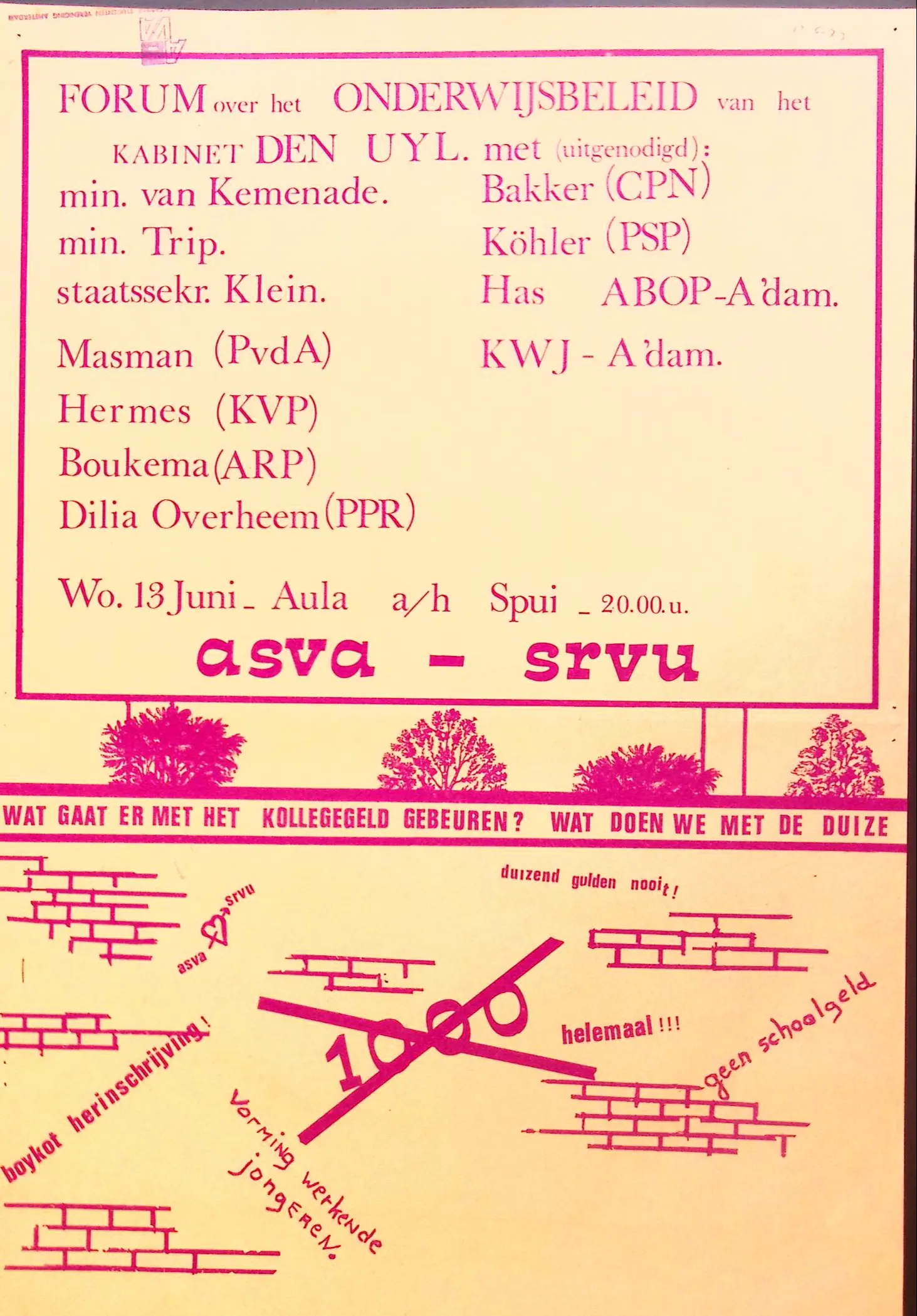 Wat is typerend aan posters over studenten?