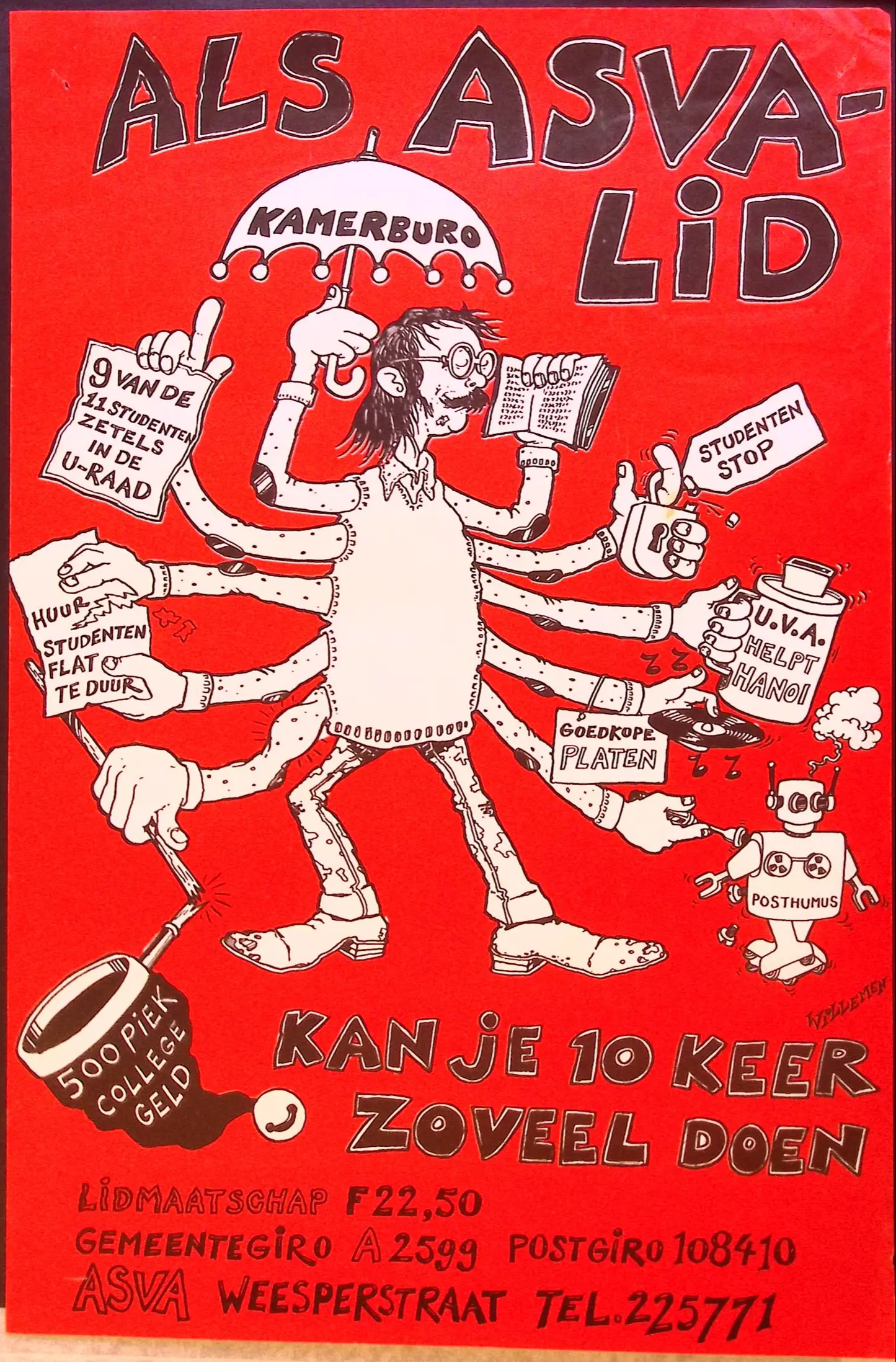 Wat is typerend aan Aanplakbiljetten over ASVA?