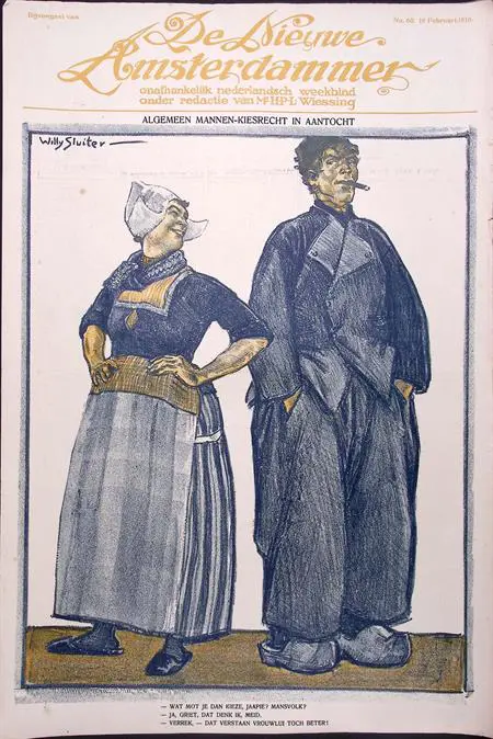 Aanplakbiljetten over Eerste Wereldoorlog in Vrouwenrechten