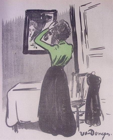 Spiegel - Litho Kees van Dongen